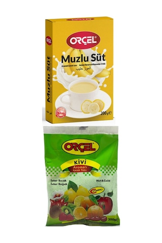 Orçel MuzluSüt 200 G + Kivi Aromalı İçecek Tozu 300 G + Oralet Çay