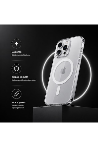 Teknoway Apple, Uyumlu iPhone 17 Air Magshield Kılıf Şeffaf