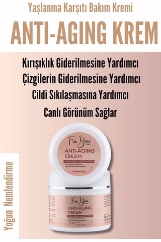 Kırışıklık Ve Yaşlanma Karşıtı Sıkılaştırıcı Etkili Anti-aging Cilt Bakım Kremi 50 Ml