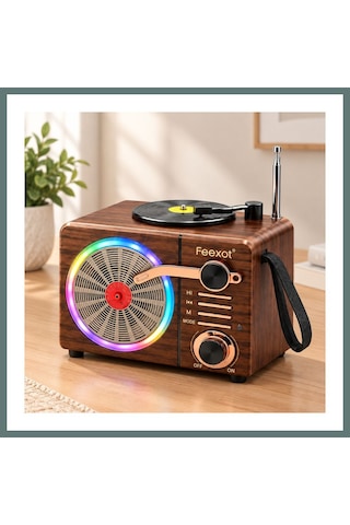 Ventra Işıklı Retro Bluetooth Fm Radyo Hoparlör - Usb & Type-c Şarjlı Ventra