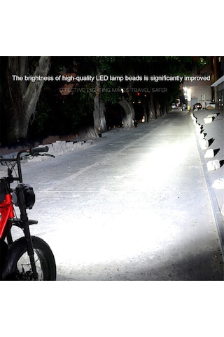 E-bisiklet Farları 36v 48v Elektrikli Bisiklet Korna Işığı Su Geçirmez