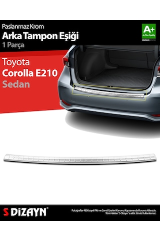 S-dizayn Toyota Corolla Krom Arka Tampon Eşiği 2019 Üzeri