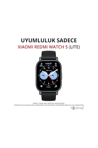 Novstrap Xiaomi Redmi Watch 5 Lite İle Uyumlu Ekran Koruyucu 9h Temperli Cam Kolay Uygulama Aparatlı