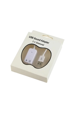 Usb Kablolu Ses Kartı 7.1 Sound Çevirici Dönüştürücü, 3.5mm Jak Girişli,