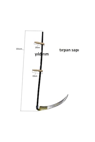 Tırpan Sapı Metal Ahşap Kulp Takım 1.kalite Orak