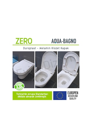 Aqua Bagno Zero Yavaş Kapanan Klozet Kapağı - Duroplast