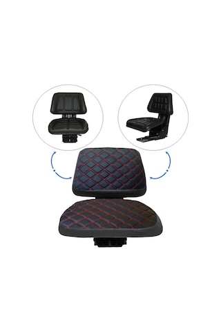 Traktör Koltuk Kılıfı - Kolçaksız - Vinlex Siyah -Bb-371