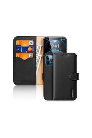 Dux Ducis Apple Uyumlu iPhone 12 Pro Max Kilif Miknatisli Cüzdanli Deri Kilif 225521777 - Renk / Mavi
