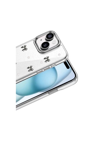 Apple iPhone Uyumlu 15 Fiyonk Desenli Kapak - Desen 8 Çok Renkli