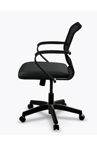 Ergolife Sit 8 Ofis Koltuğu Bel Destekli, Tekerlekli, Siyah, Bilgisayar Sandalyesi -ed.57.1.222 Siyah