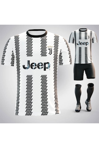 Mugees Juventus Erkek Halı Saha Forması Tasarımı Futbol Forması Kişiye Özel Beyaz