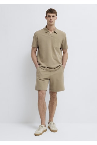 Mavi - Cepli Bej Polo Tişört 0613318-80697