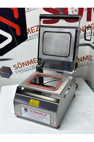 Sönmez Vakum Tek Bölmeli Eko Paslanmaz Kase Tabak Kapatma Makinesi