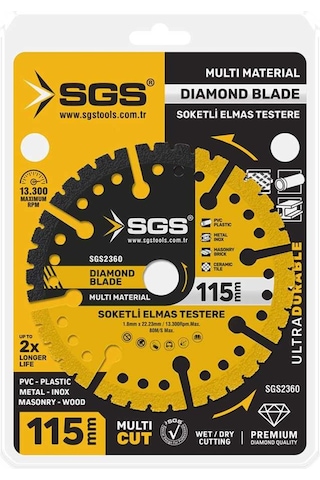 Sgs Çok Amaçlı Multı-materıal Elmas Kesme Diski 115 Mm Sgs2360