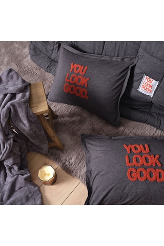 Karaca Home Motto Cotton Comfort Çift Kişilik Antrasit