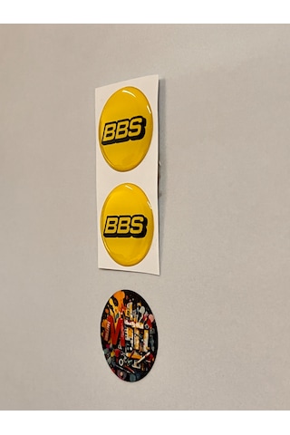 Bbs Damla Sticker Etiket Kabartmalı 3dsilikon Direk Arması Etiketçilere Özel Bbs Epoksi2adet 3,5x3,5cm Sarı