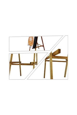 4 Ayaklı Ahşap Hedef Ayağı Ayarlanabilir Açılı Turnuva Standart Hedef 184 Cm