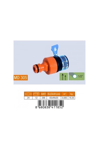 Medalyan Otomatik Batarya Adaptörü Kelepçeli 3/4 Giriş 1/2 Hortum