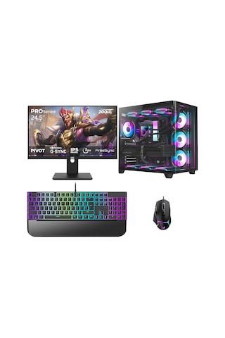 Dragos DRX7939 R7-5700X 32 GB 1 TB M2 NVMe SSD 16 GB RTX5060Ti 24.5" Free Dos Masaüstü Oyuncu Bilgisayarı