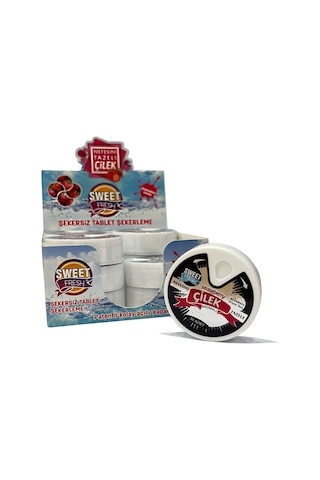 Çilek Aromalı Şekersiz Şeker 10gr-ikili