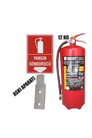 Yangın Söndürme Tüpü Söndürücü Köpüklü 12 KG + Askı Aparatı N11.18