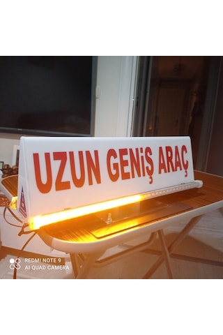 Uzun Ve Geniş Araç Tabelası (Tepe Lambası)(Led Çakarlı 12 V)