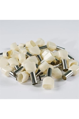 Eurowest 2x10 Mm Bej Çift Girişli İzoleli Yüksük 1 Kutu 50 Adet