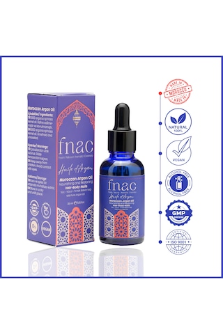 Fnac Argan Yağı Cam Damlalık Sprey Başlıklı 30 ML