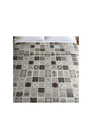 Çift Kişilik Pike Yatak Örtüsü, %100 Pamuk, 220x230 Cm Açık Indigo