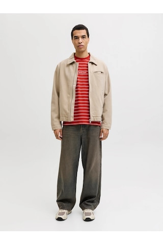 Jack & Jones Jack&jones Jornorrebro Stripe Tee Erkek T-shirt 12291021 Kırmızı
