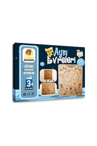 Moon Beavers Ayın Evreleri Ahşap Eğitici Oyun