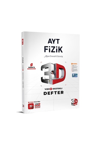 3d Ayt Fizik Defter Video Destekli