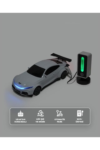 Enfal Let's Drive Uk 1:16 Renkli Işıklı Araba Şarj İstasyonlu Lc-31212 Beyaz