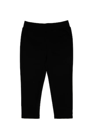 U.S. Polo Assn. Kız Çocuk Siyah 3/4 Boy İnterlok Tayt 50306792-VR046