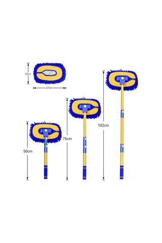 Mufunye Sarı Otomobil Yıkama Mopu: Yumuşak Tüylü, Kırılmaz Bıçaklı, Uzun Gömlekli, Değiştirilebilir Fırça Kılıfı - Araç Bakımı Aracı