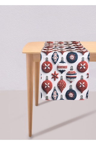 The Mia Modern Figür Desenli Runner 45x140 Cm Beyaz Beyaz
