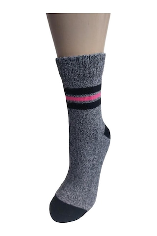 KIŞLIK PAMUKLU KADİN SOKET ÇORAP - ÇOK RENKLİ Çok Renkli