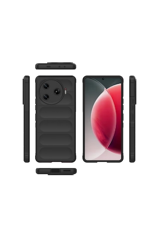 Ariatech Tecno Spark 30 Pro Kılıf Esnek Tpu Oyuklu Arka Yüzey Tasarımlı Etnik Silikon Lacivert