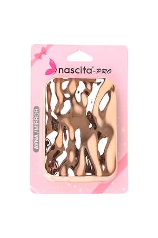 Nascita Parlak Kare Çanta Tipi Makyaj Aynası Nasayna00048ch Bronz