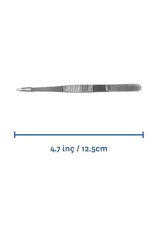 Barışhan Medikal Dikiş Atma Penset 4.7 İnç Küçük Boy Gri 12.5cm Dikiş Eğitim Materyali
