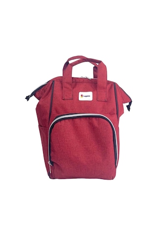 Anne Bebek Bakım Sırt Çantası Biberon Termoslu Sıvı Geçirmez Lugami 03 Bordo