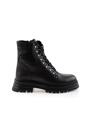 Bambi Siyah Hakiki Deri Kadın Bot & Bootie K02462040403 Siyah