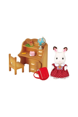Sylvanian Families Çikolata Kulaklı Tavşan Kız Kardeş-Masası 5016