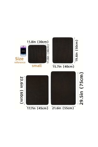 Moveevo Bal Peteği Su Geçirmez Çift Katmanlı Kedi Kumu Matı