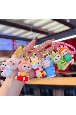 Novahub Sevimli Labubu Anahtarlık Anime Anahtarlıklar Erkekler İçin Küçük Koyun Anahtar 4