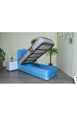 Bengimobilya Baza Başlık Ful Ortopedi Pamuk Pedli Yatak Taytüy Mavi Silin Mode