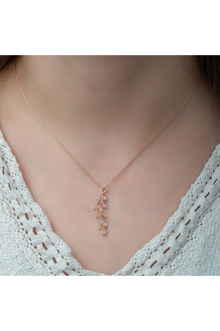 Blackcraft 925 Ayar Gümüş Sarmaşık Kadın Gümüş Kolye Trend