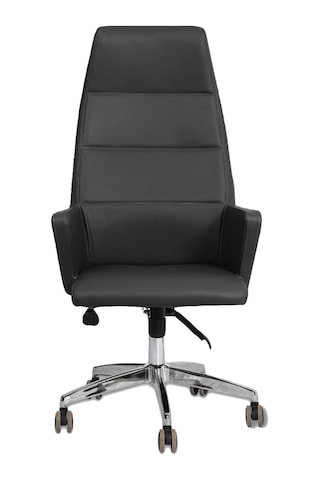 Hunt Mobilya Vaga Krem Deri Ofis Yönetici Koltuğu Siyah