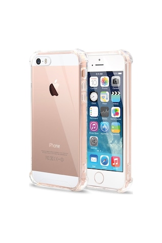 Apple Uyumlu iPhone 5 5S Kilif Köse Korumali Seffaf Silikon Kapak 392957597