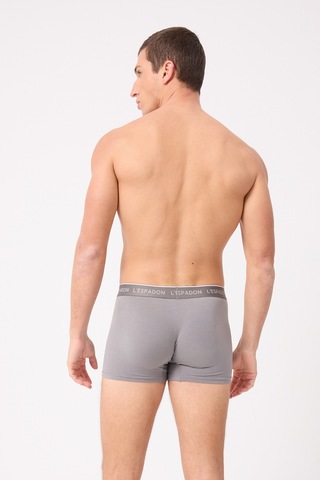L'espadon Maritime Elite Koleksiyonu Elastik Konforlu Bel Bantlı Çizgili Erkek Trunk Boxer-3242 Gri